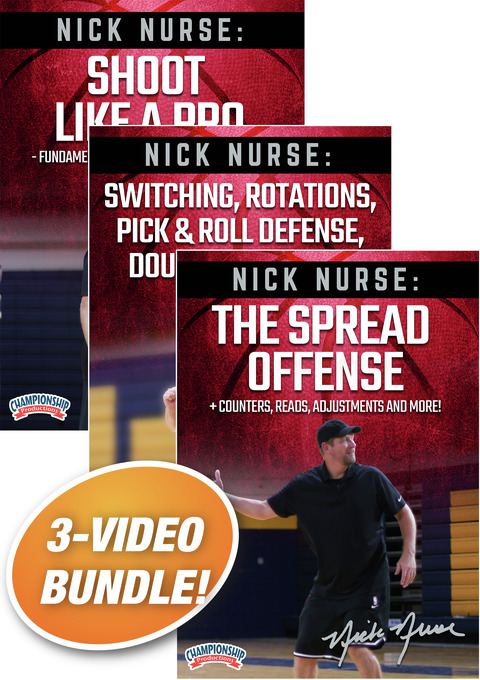 Nick Nurse Coaching Basketball 3-Pack                                                                                           