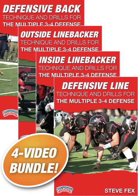 Technique and Drills for the Multiple 3-4 Defense 4-Pack - Football