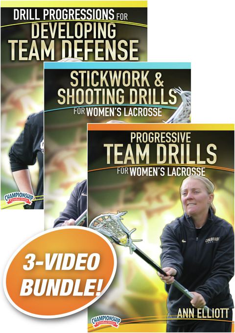 Ann Elliott's Practice Drills for Lacrosse 3-Pack                                                                               